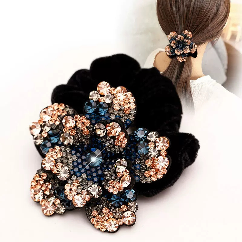Women Rhinestone Scrunchies Ve - Silicone Band Women のレビューと価格