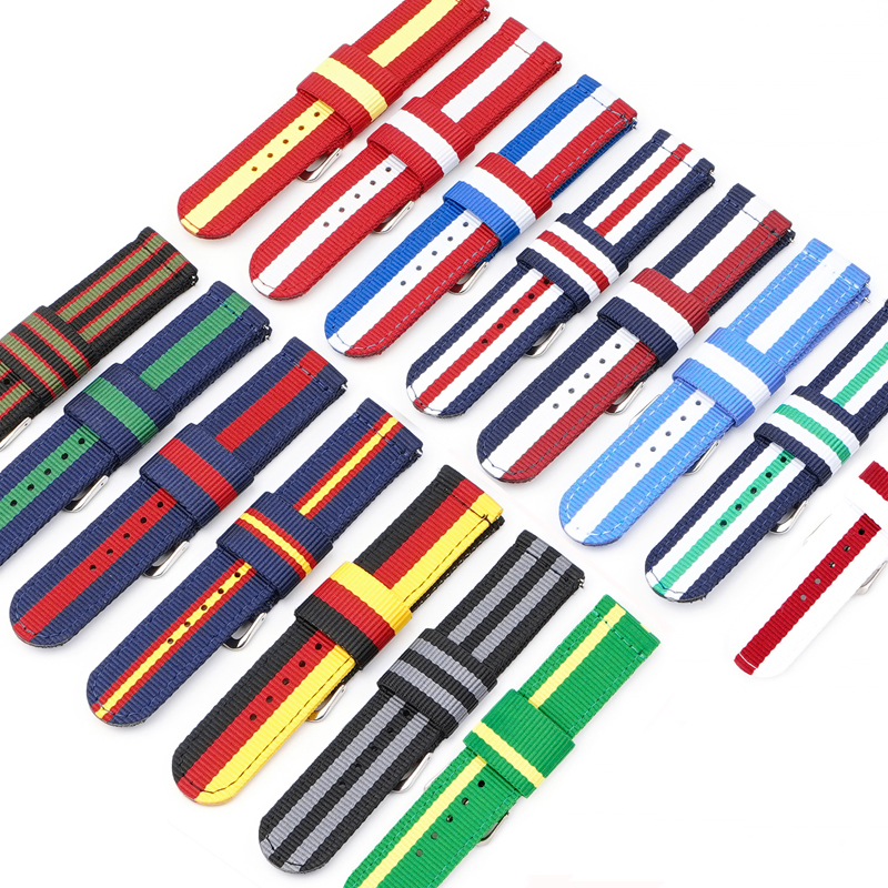 Nylon Watch Strap 20mm 22mm Qu - Canvas Strap Watch のレビューと価格