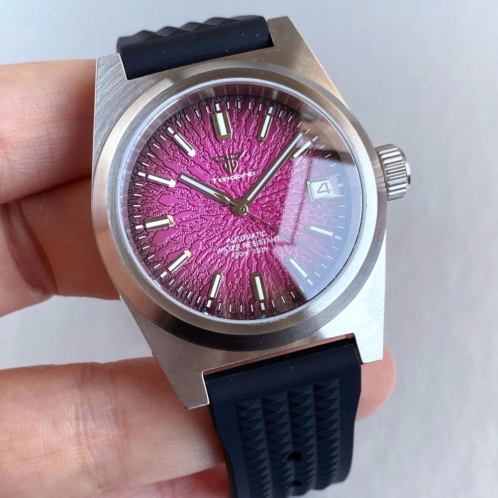 New 38mm Mechanical Watch Men  - Rubber Strap Diver のレビューと価格