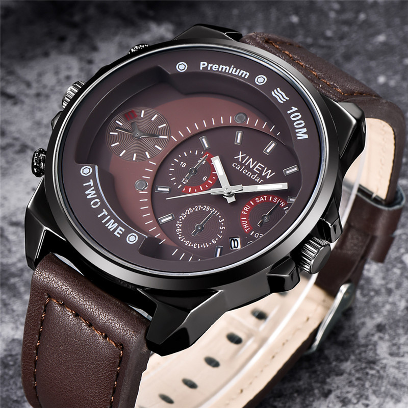 Original XINEW Brand Men Watch - Leather Watch Band Men のレビューと価格