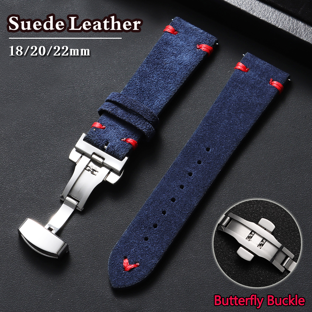Suede Leather Watch Strap 18mm - Suede Strap Watch のレビューと価格