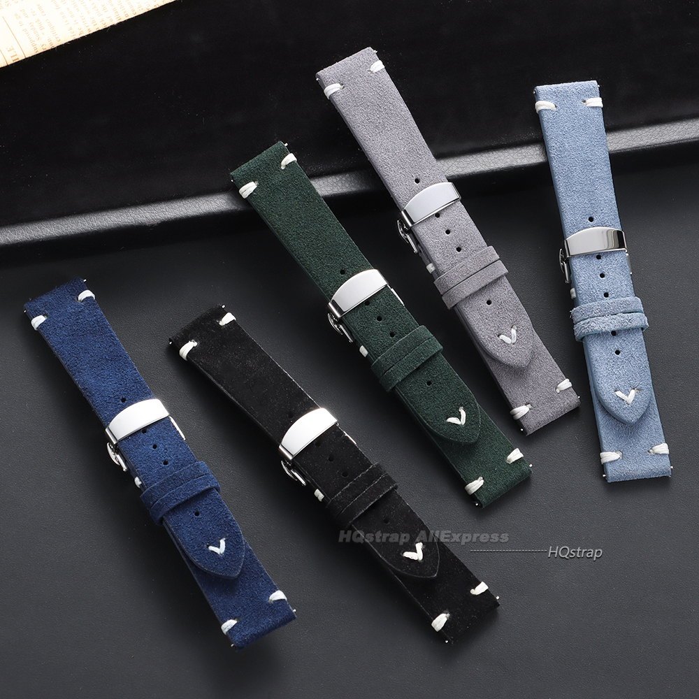Suede Leather Watch Strap 18mm - Suede Strap Watch のレビューと価格