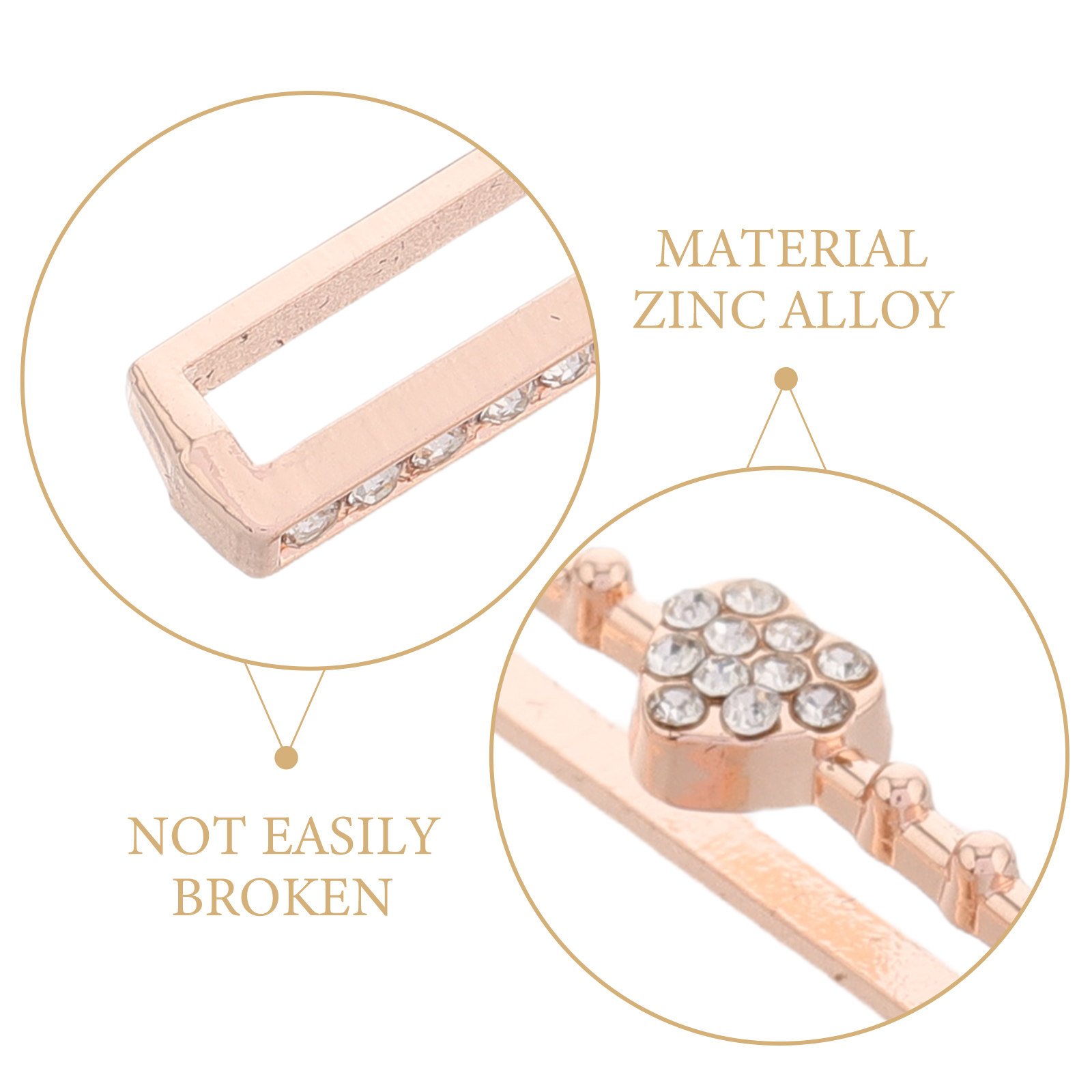 5Pcs Heart Design Watch Band D - Mesh Strap Metal のレビューと価格