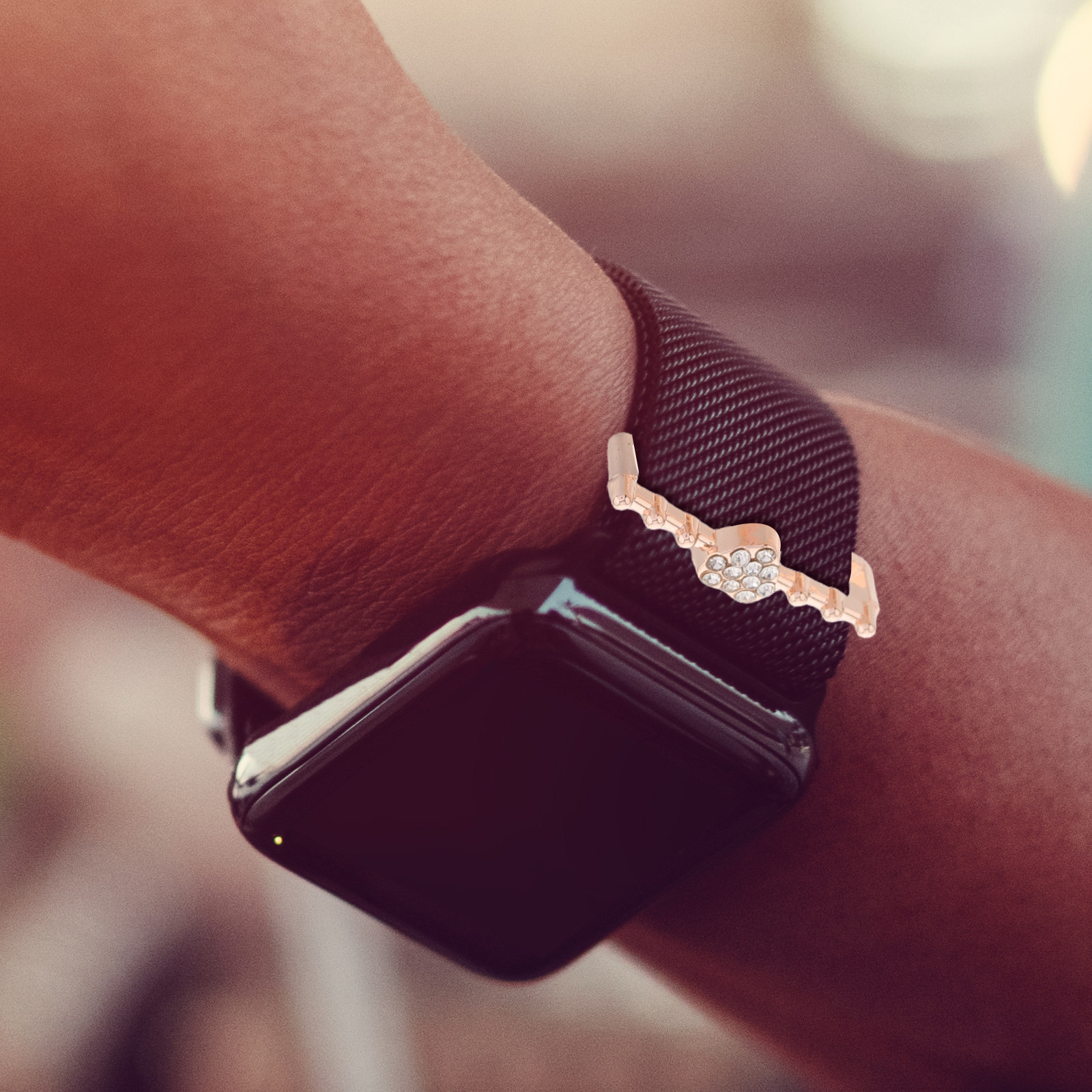 5Pcs Heart Design Watch Band D - Mesh Strap Metal のレビューと価格