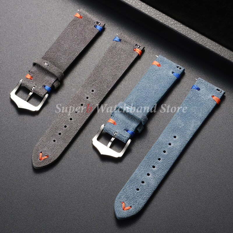 Suede Leather Watch Strap 18mm - Suede Strap Watch のレビューと価格