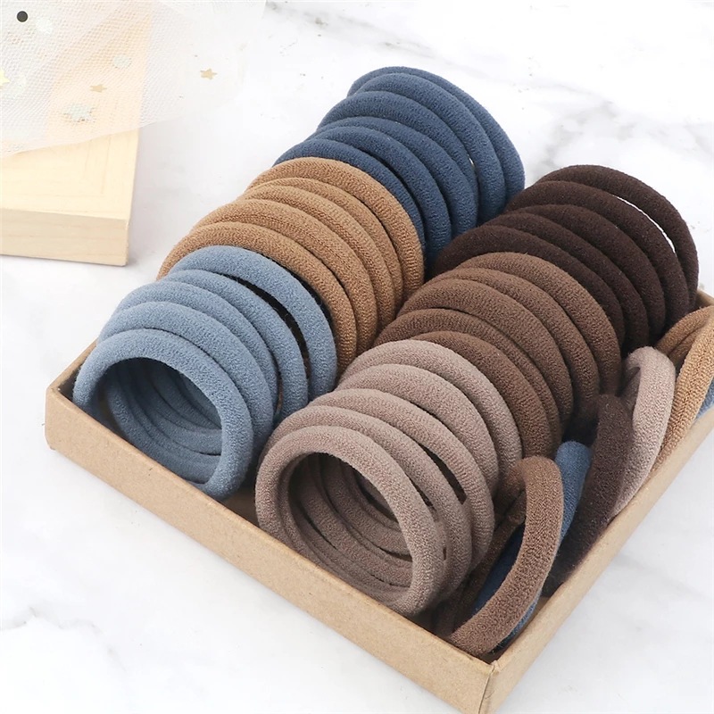 50PCS/Set Women Girls Basic Ha - Silicone Band Women のレビューと価格