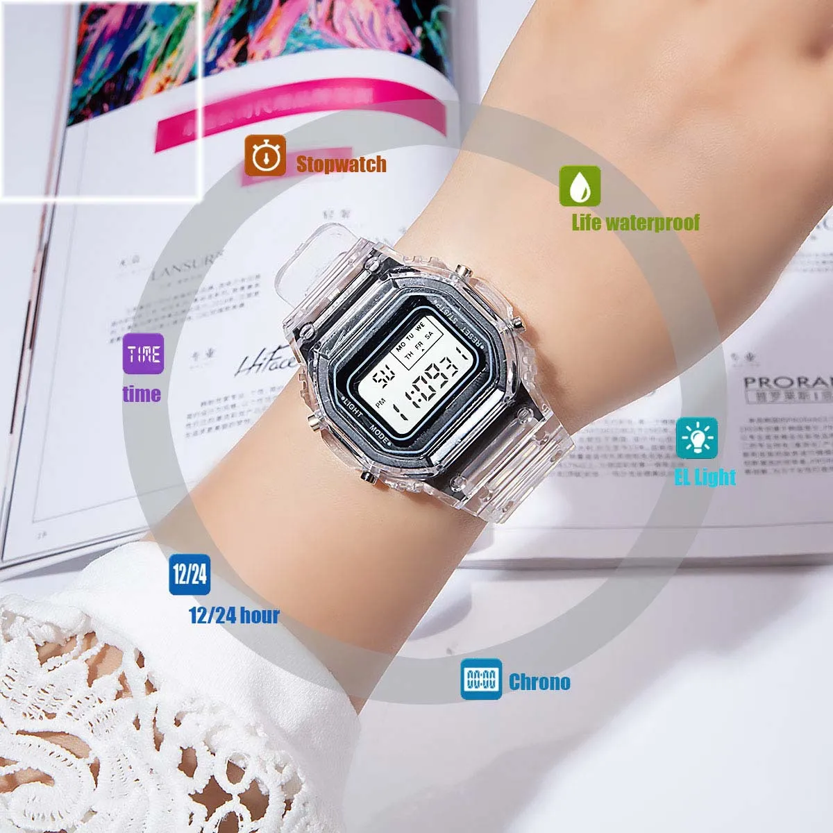PCV/F91W Steel Strap Watch LED - Tropic Strap Vintage のレビューと価格