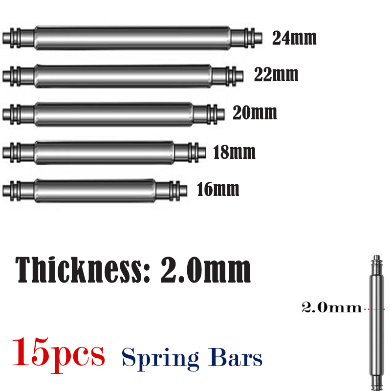 15pcs Watch Band Pin 2.0mm Dia - Spring Bar Tool Set のレビューと価格