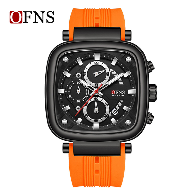 OFNS square waterproof sports  - Rubber Strap Diver のレビューと価格