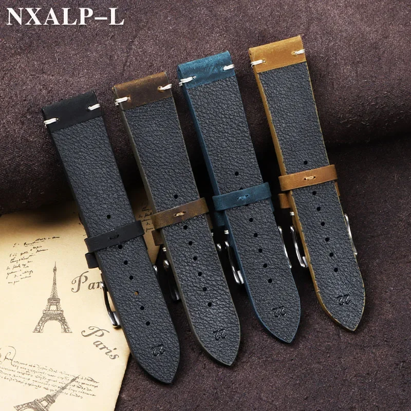 Vintage Oil Wax Leather Watch  - Nato Strap Nylon のレビューと価格