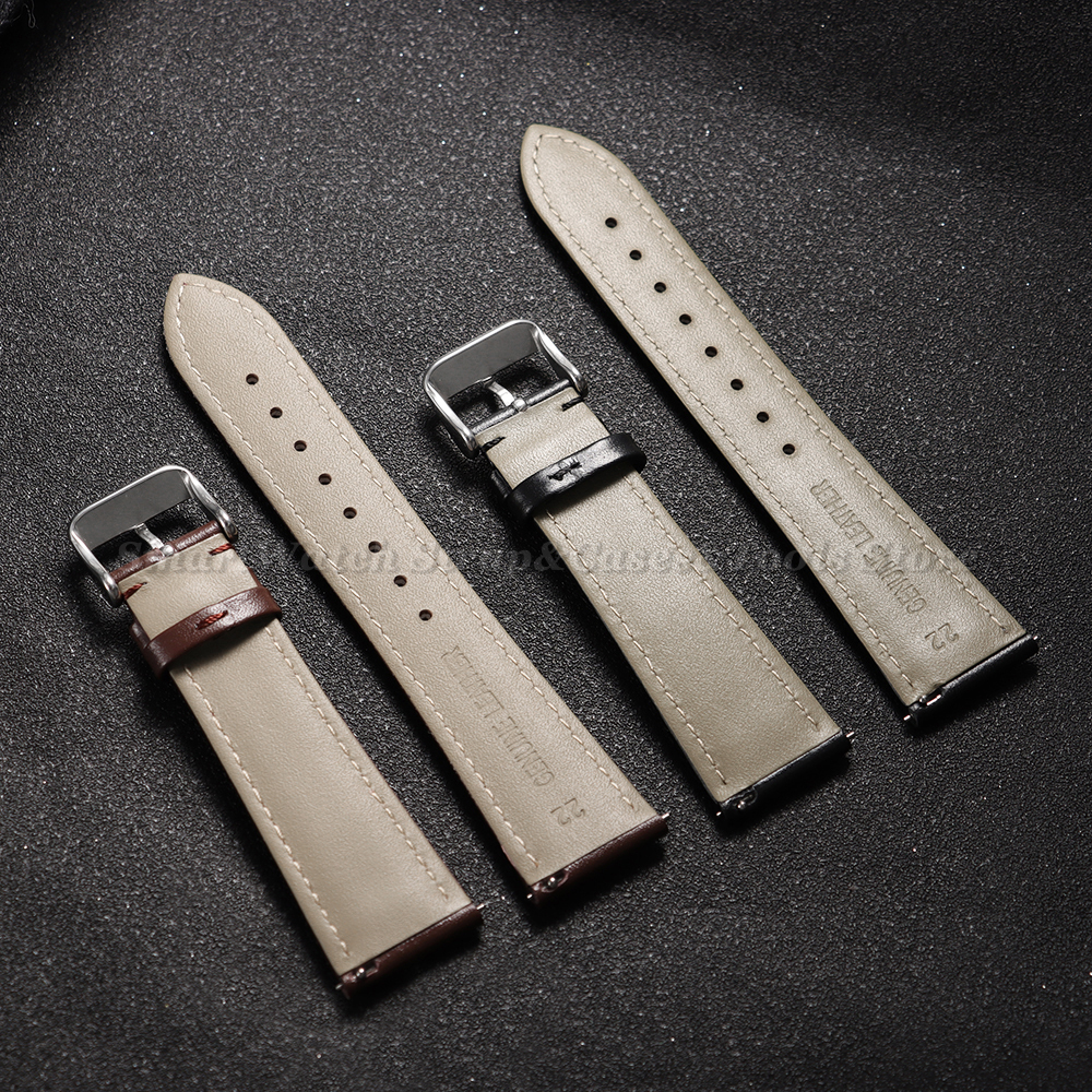 Genuine Leather Wristwatch Ban - Leather Strap Quick Release のレビューと価格