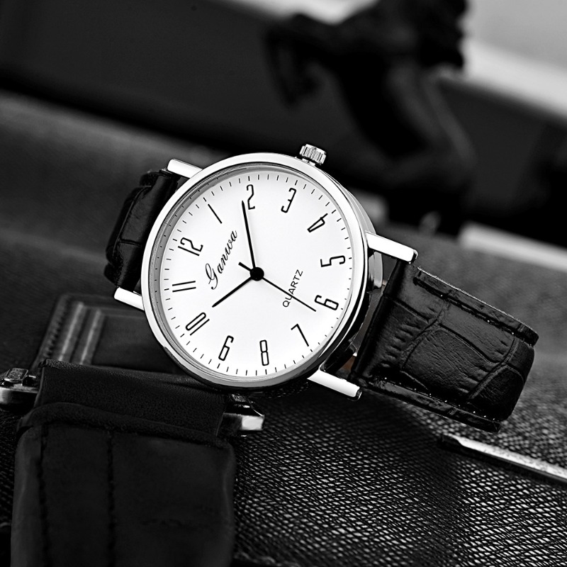 Men's Watch Fashion Arabic Qua - Leather Watch Band Men のレビューと価格