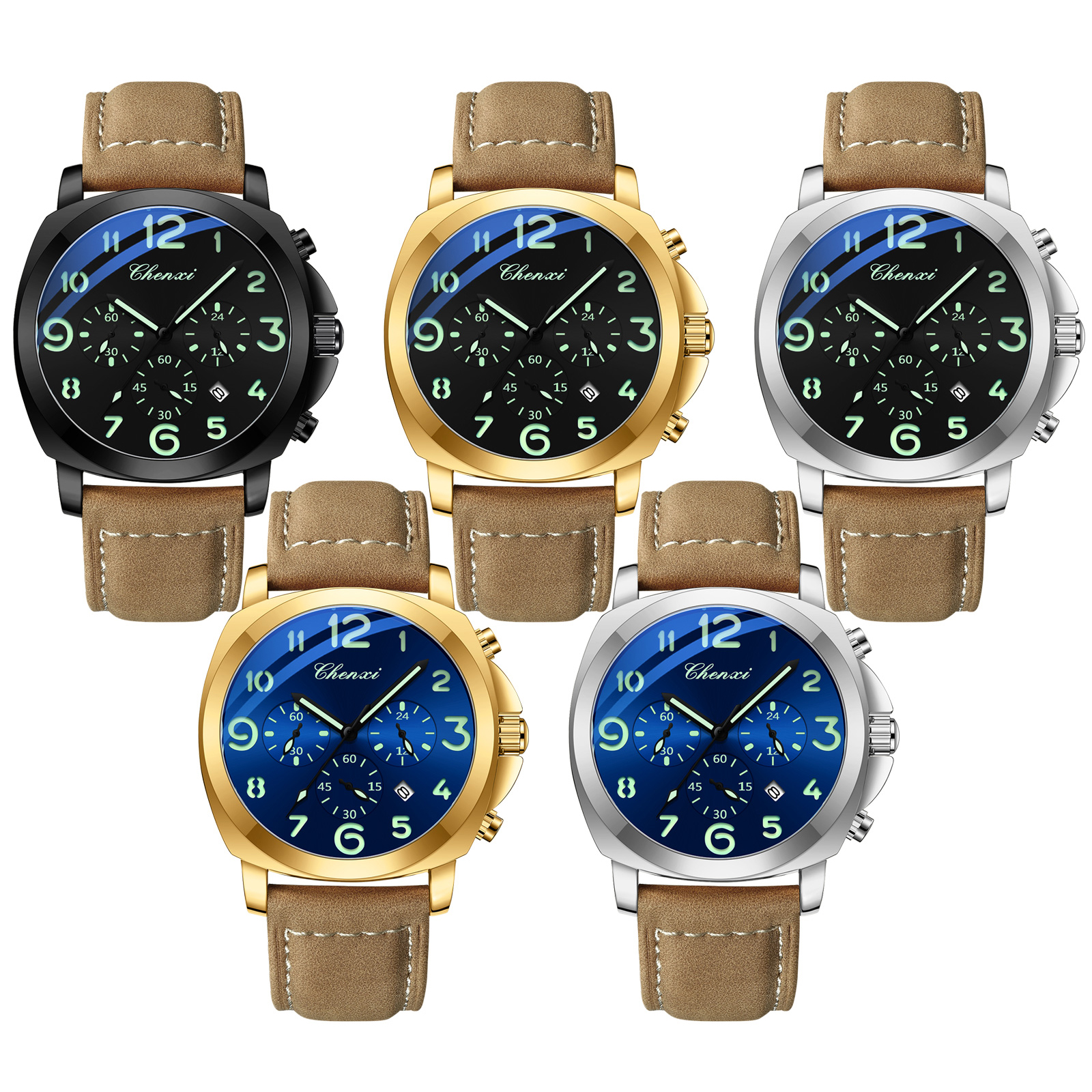 CHENXI Men Watch Multifunction - Leather Watch Band Men のレビューと価格