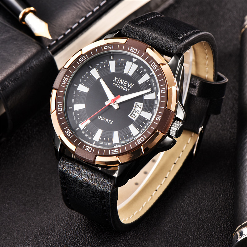 Men XINEW Brand Watches Studen - Leather Watch Band Men のレビューと価格