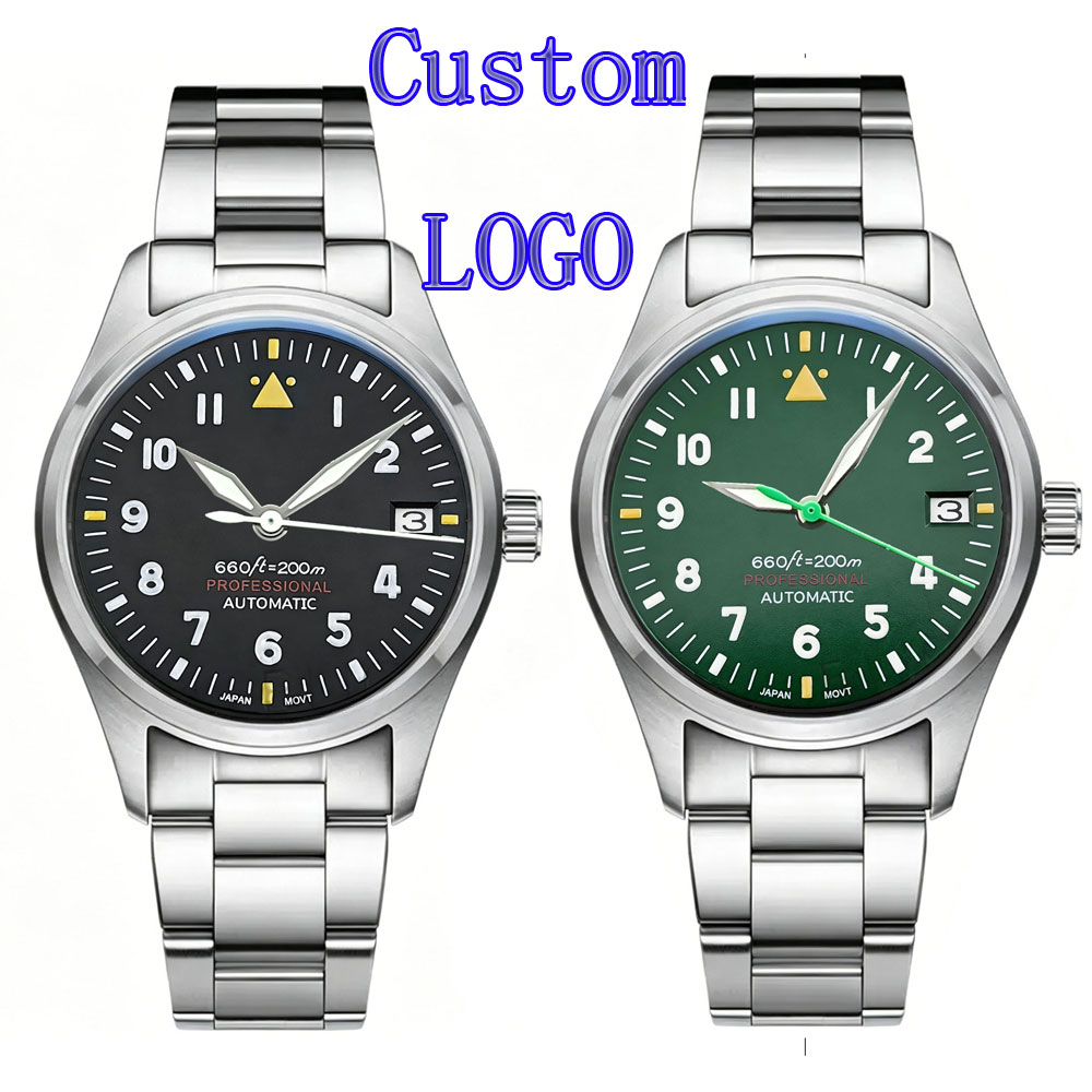 Custom LOGO 36mm 39mm Pilot Wa - Stainless Bracelet Diver のレビューと価格