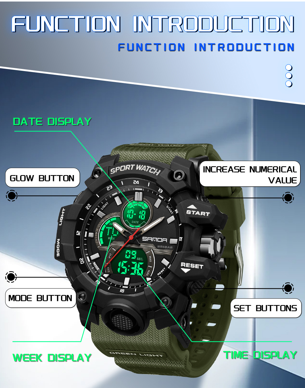 SANDA 6198 Men's Electronic Wa - Rubber Strap Diver のレビューと価格