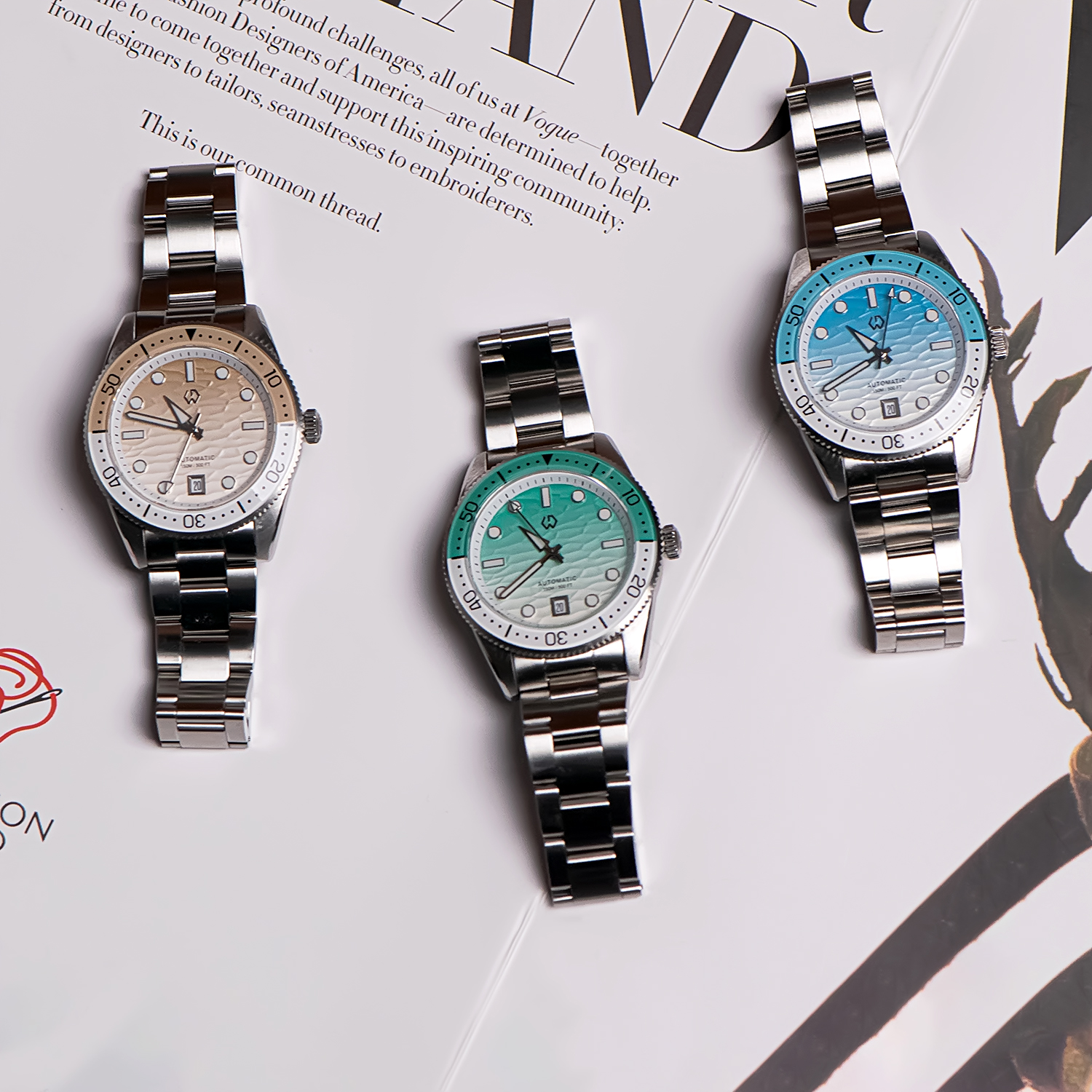 40mm Diver Watch Texture Men's - Rubber Strap Diver のレビューと価格