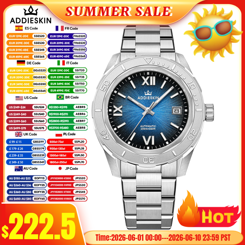 AddiesKin K002 Automatic Mecha - Stainless Bracelet Diver のレビューと価格