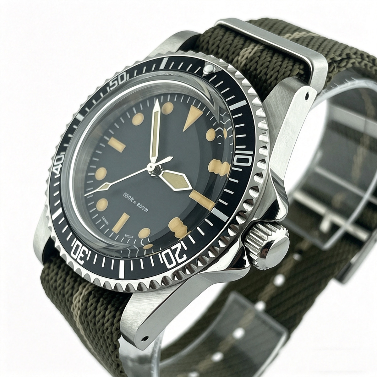 39.5mm Diver Retro watch acryl - Tropic Strap Vintage のレビューと価格