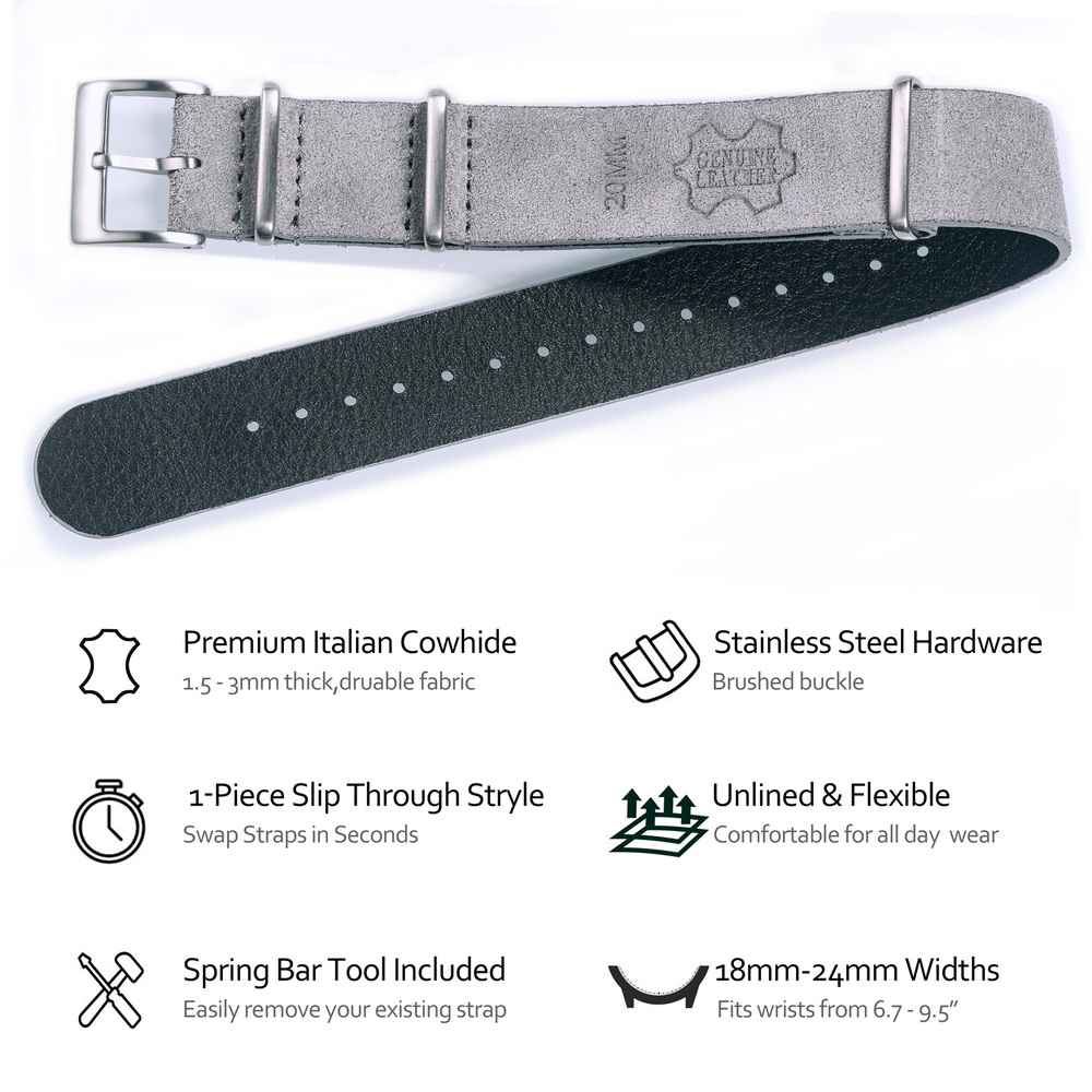HEMSUT Genuine Leather Watch B - Suede Strap Watch のレビューと価格
