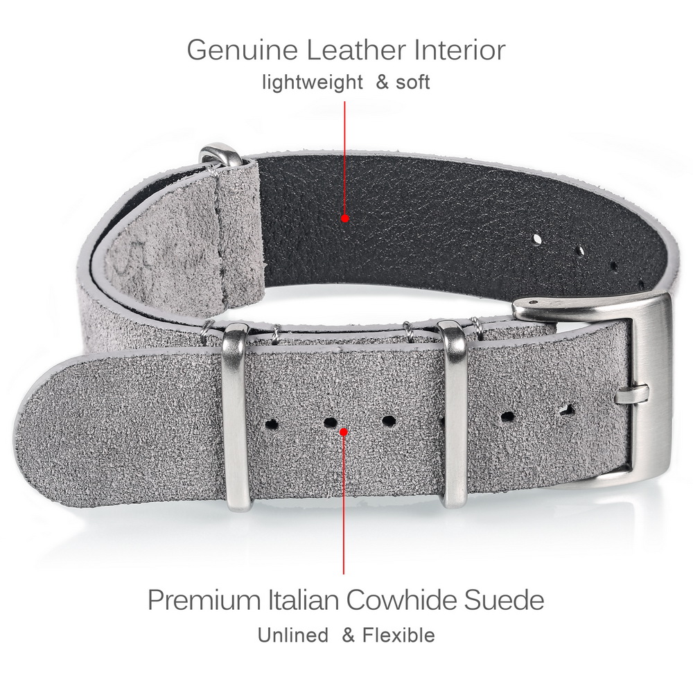 HEMSUT Genuine Leather Watch B - Suede Strap Watch のレビューと価格