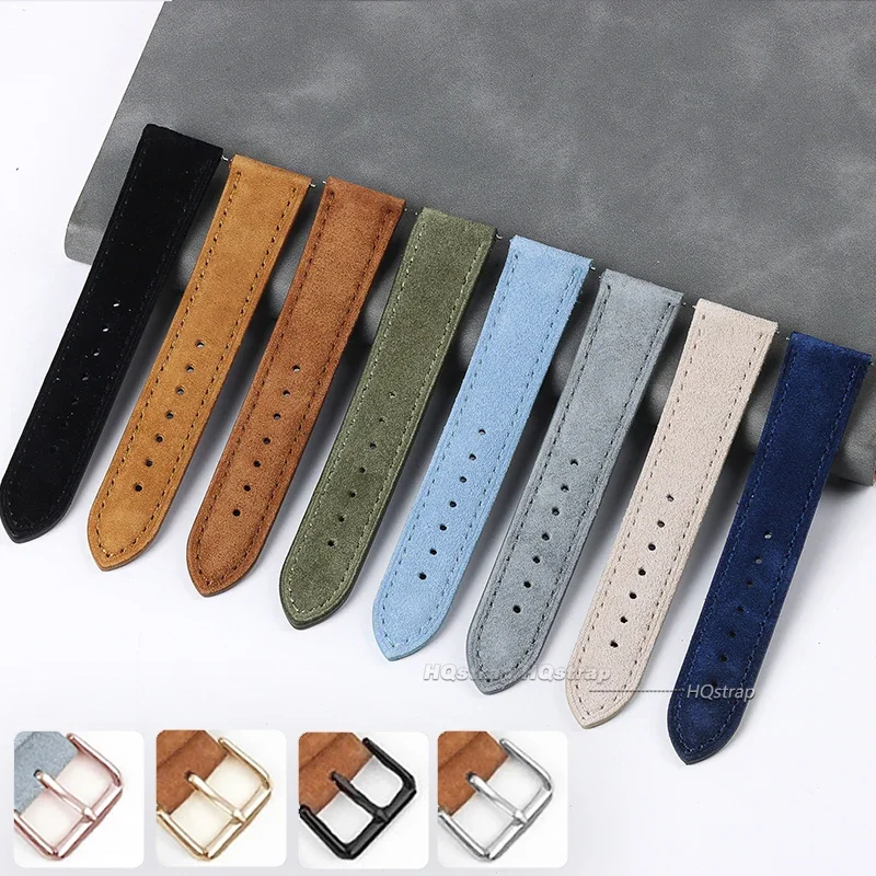Suede Genuine Leather Watchban - Suede Strap Watch のレビューと価格