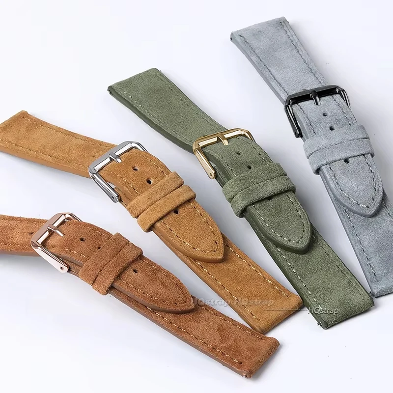Suede Genuine Leather Watchban - Suede Strap Watch のレビューと価格