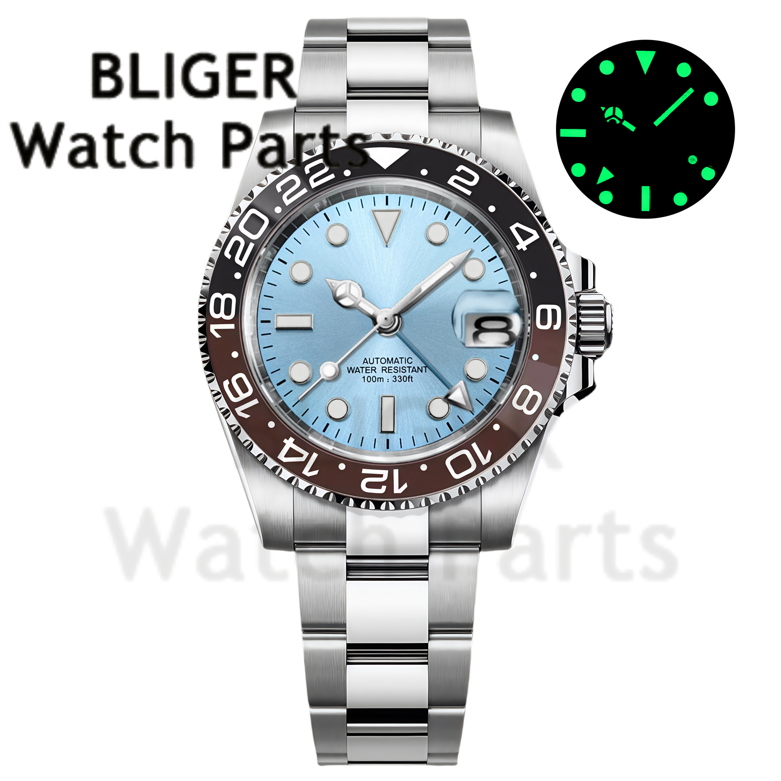Custom Fashion GMT 40mm Men NH - Stainless Bracelet Diver のレビューと価格